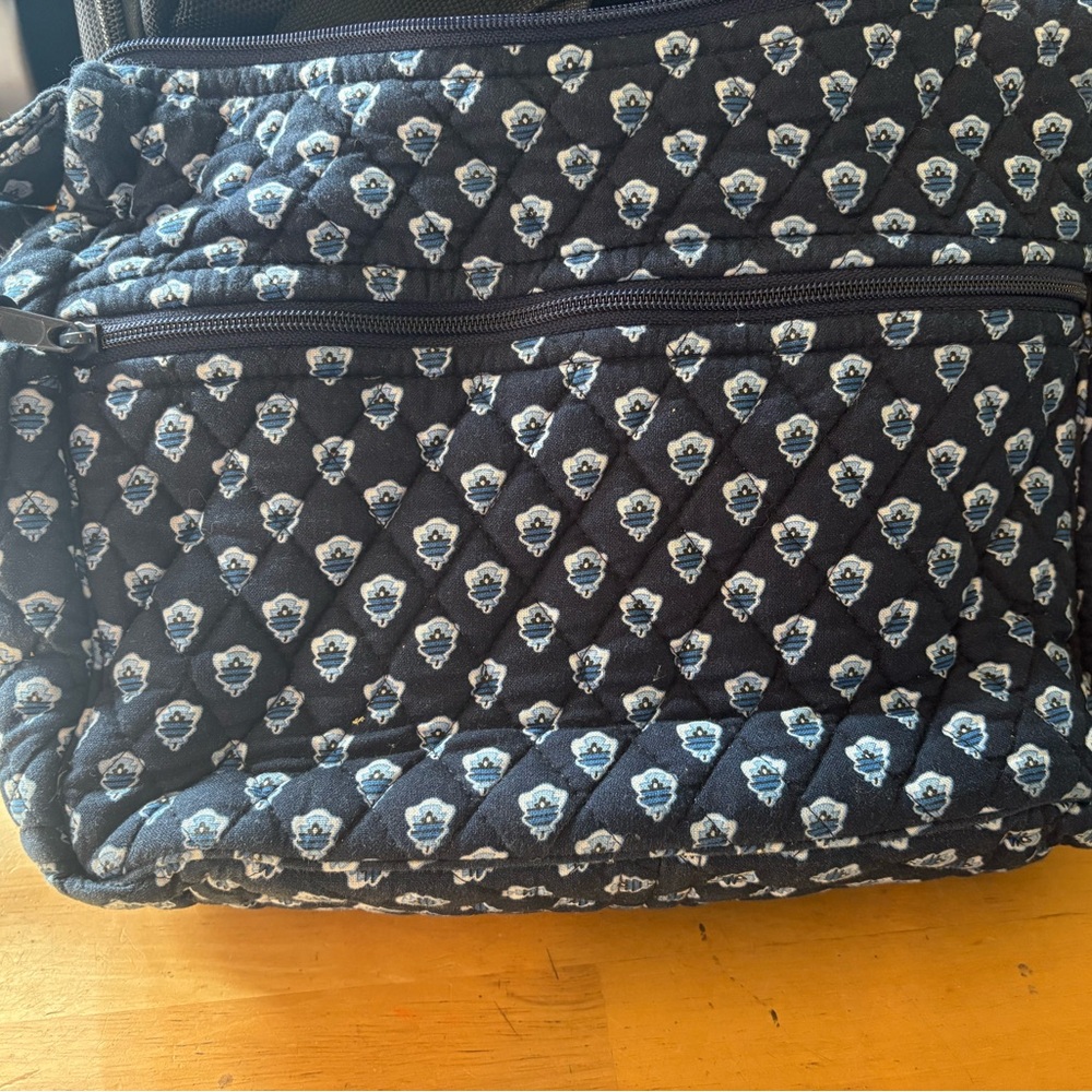 Patterned Blue Quilted Women's Bag